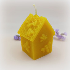 Bišu vaska svece - Mājiņa ar bitēm